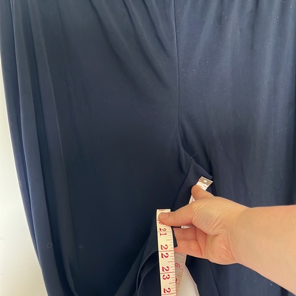 Chicos plus size dark blue pants with side split and metal bars. Size 2. - Picture 9 of 11